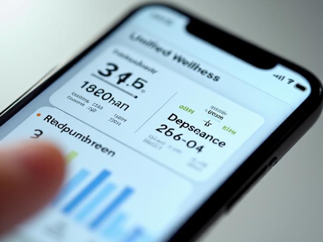 Schermata dell'app che mostra una dashboard unificata di metriche di benessere